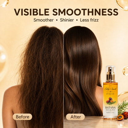 Silky & Smooth Nourishing Hair Oil Mist – Lightweight Detangling & Frizz Control for Dry, Curly Hair